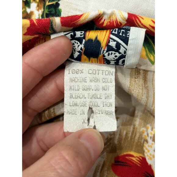 Vintage Pacific Hawaiian Shirt Short Sleeve Button Up Floral Scenic Print Sz XL - Picture 6 of 8